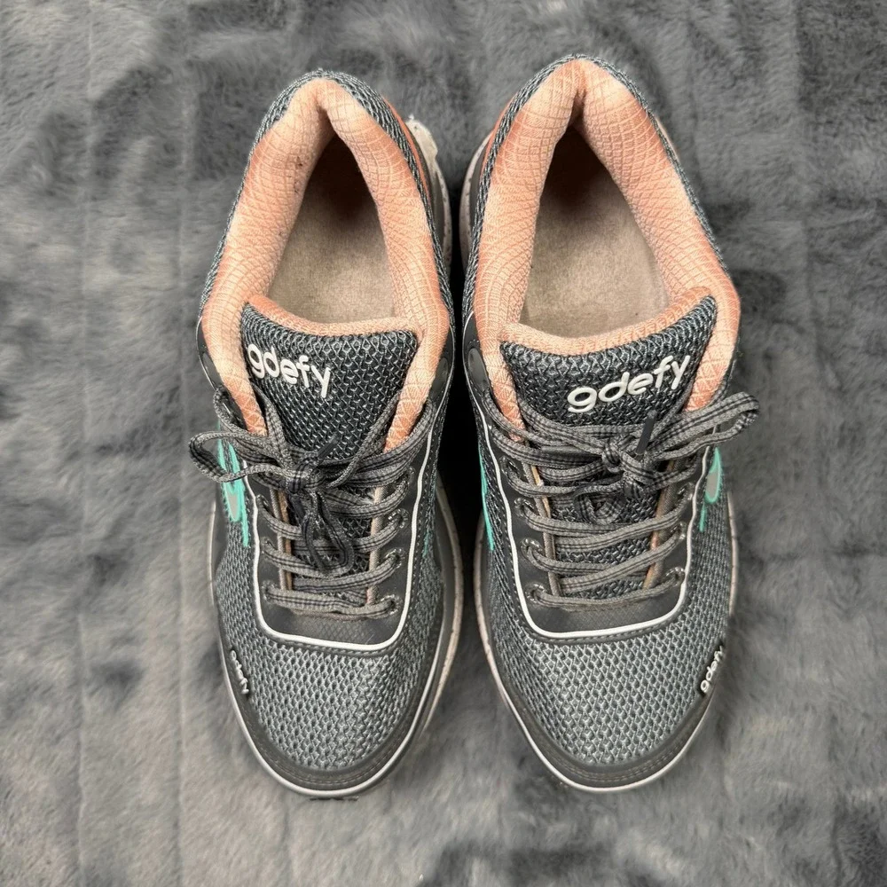 Gravity Defyer G-Defy Ion Womens 8 Grey Peach Walking Shoes TB9024FGP-M